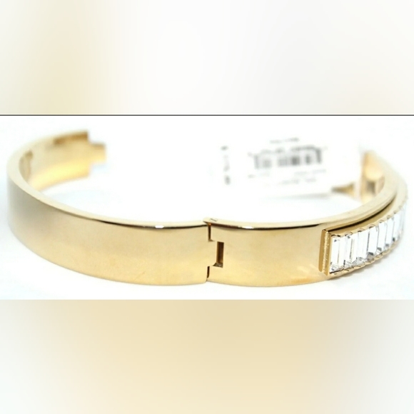 NEW MICHAEL KORS "BLACK FIRDAY" DIAMOND HARDWARE BRACELET; GOLD/WHITE DIAMOND - Picture 4 of 5